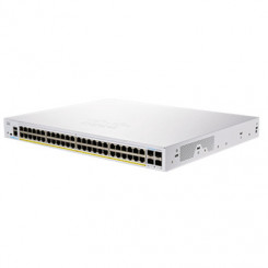 Cisco Business 350 Series 350-48P-4G - Switch - L3 - Managed - 48 x 10/100/1000 (PoE+) + 4 x Gigabit SFP - rack-mountable - PoE+ (370 W)